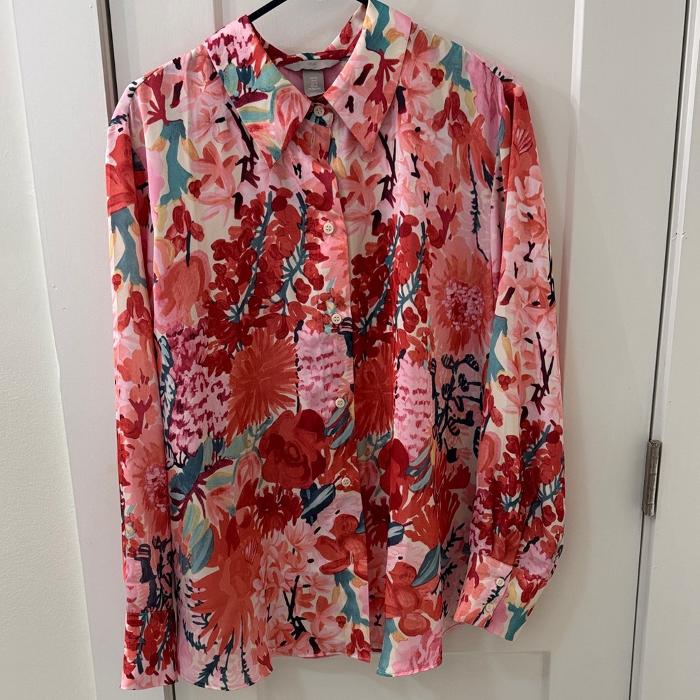 Floral Button-Up Blouse